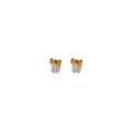 Double-Bar Crystal Stud Tiny Earrings
