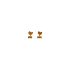 Single Bar Crystal Stud Tiny Earrings
