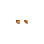 Crystal Bar Gold Stud Tiny Earrings