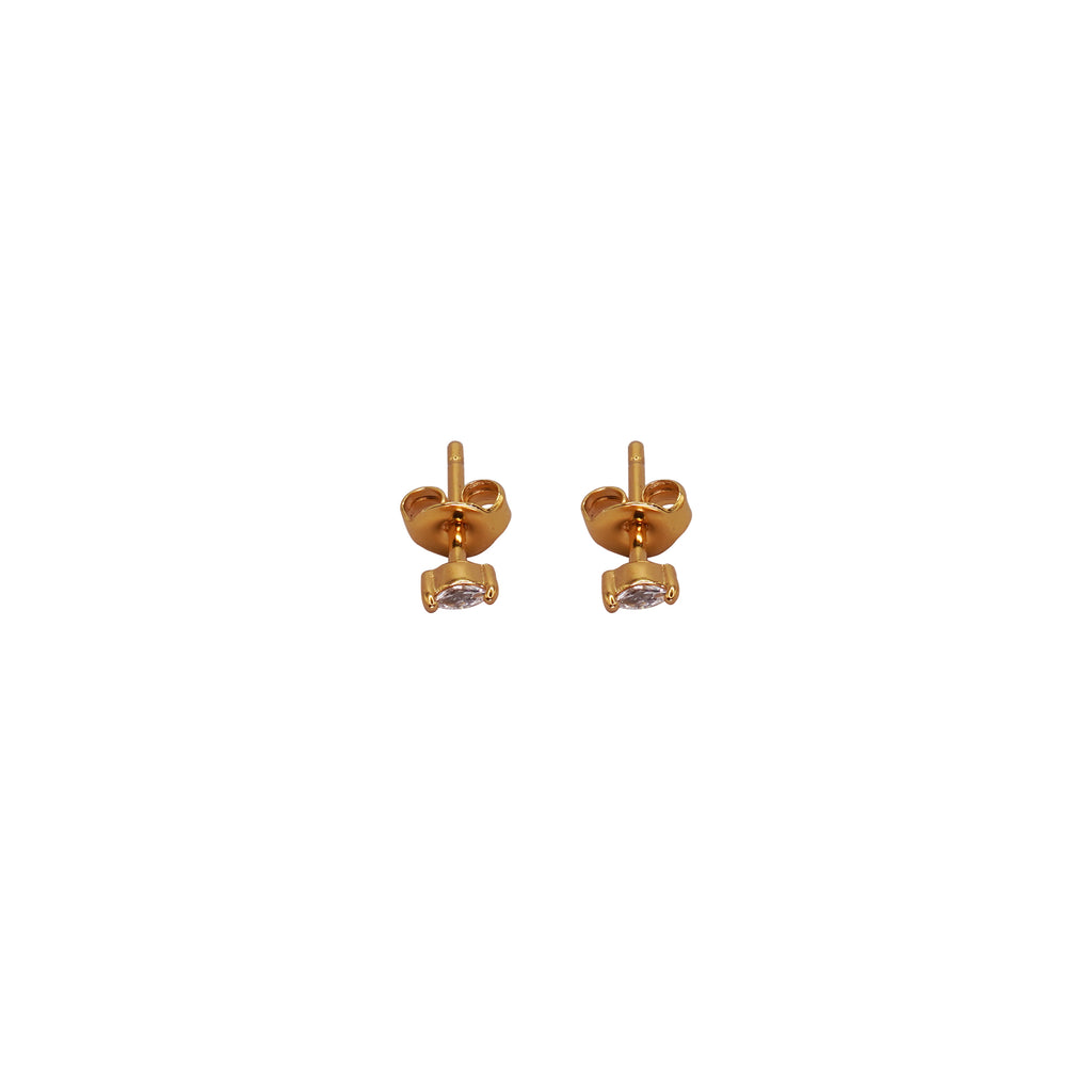 Mini Marquise Crystal Stud Tiny Earrings