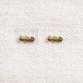 3 Dot Bar Gold Stud Tiny Earrings