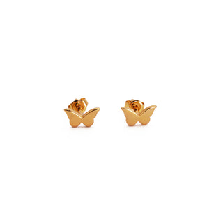 Tiny Gold Butterfly Stud Earrings