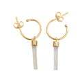 ***Crystal Post Hoop Earrings