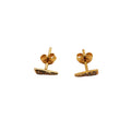 Triangle Rhinestone Gold Stud Tiny Earrings