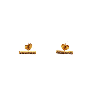 Gold Plated Multi Bar Crystal Studs