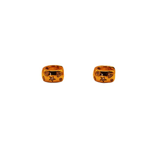 Gold Plated Multi Shape Huggie Earrings