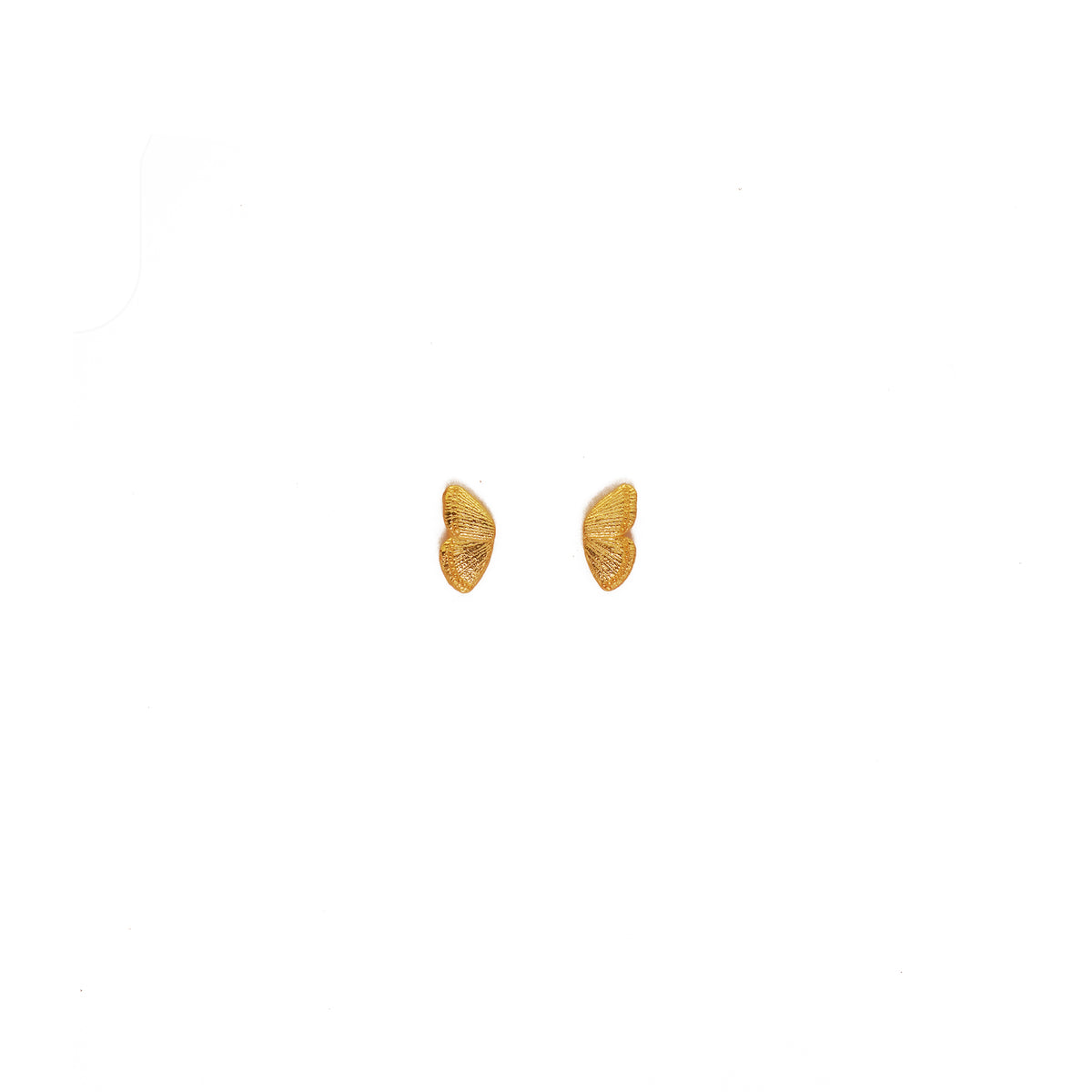 Butterfly Wings Gold Stud Tiny Earrings