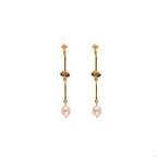 ***Star Stud Pearl Dangle Earrings