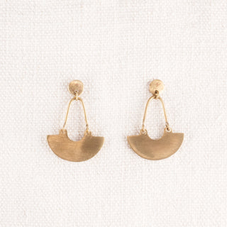 Brass Basket Stud Earrings