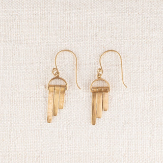 Hammered three tier Dangle Earrings