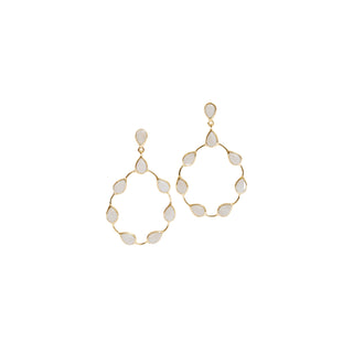 Moonstone Teardrop Statement Earrings