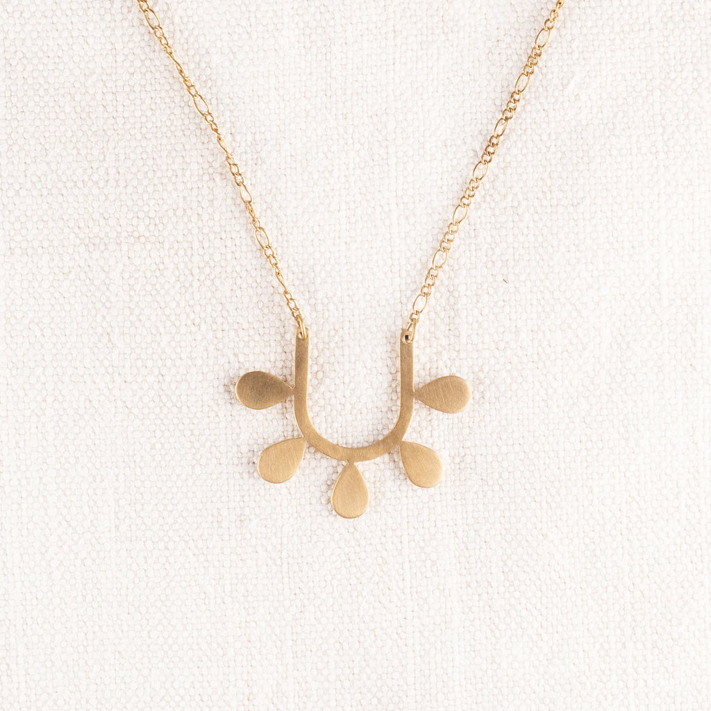 Brass Petal Loop Necklace – Sugarboo & Co Wholesale