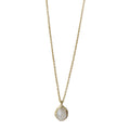 Rainbow Moonstone with white Cz Necklace