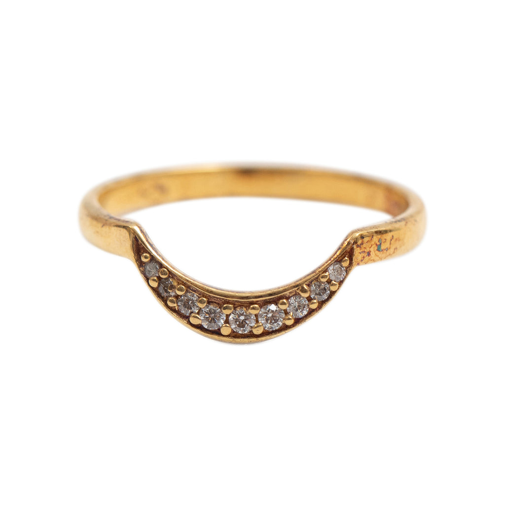 ***Gold Plated Curved Ring