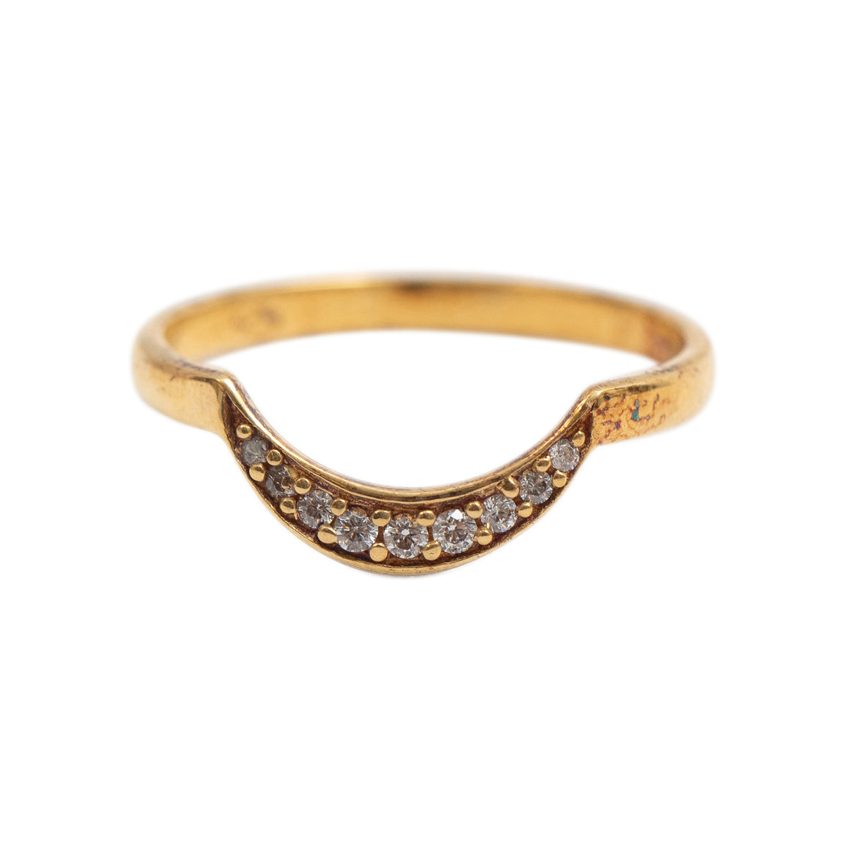 ***Gold Plated Curved Ring