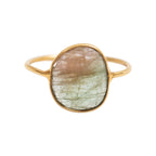 Watermelon Tourmaline Oval Ring - Size vary