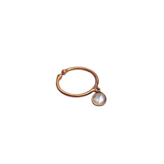Rainbow Moonstone Adjustable Dangle Ring