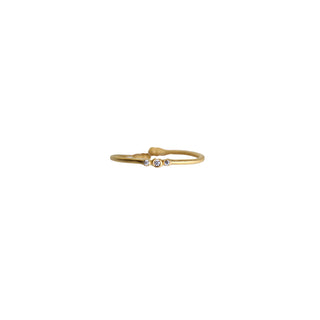 Dainty 3 white CZ Adjustable Ring