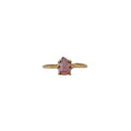 ***Pink Leaf Claw setting Adjustable Ring