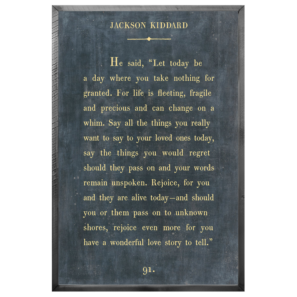 Jackson Kiddard Art Print - Grey Wood