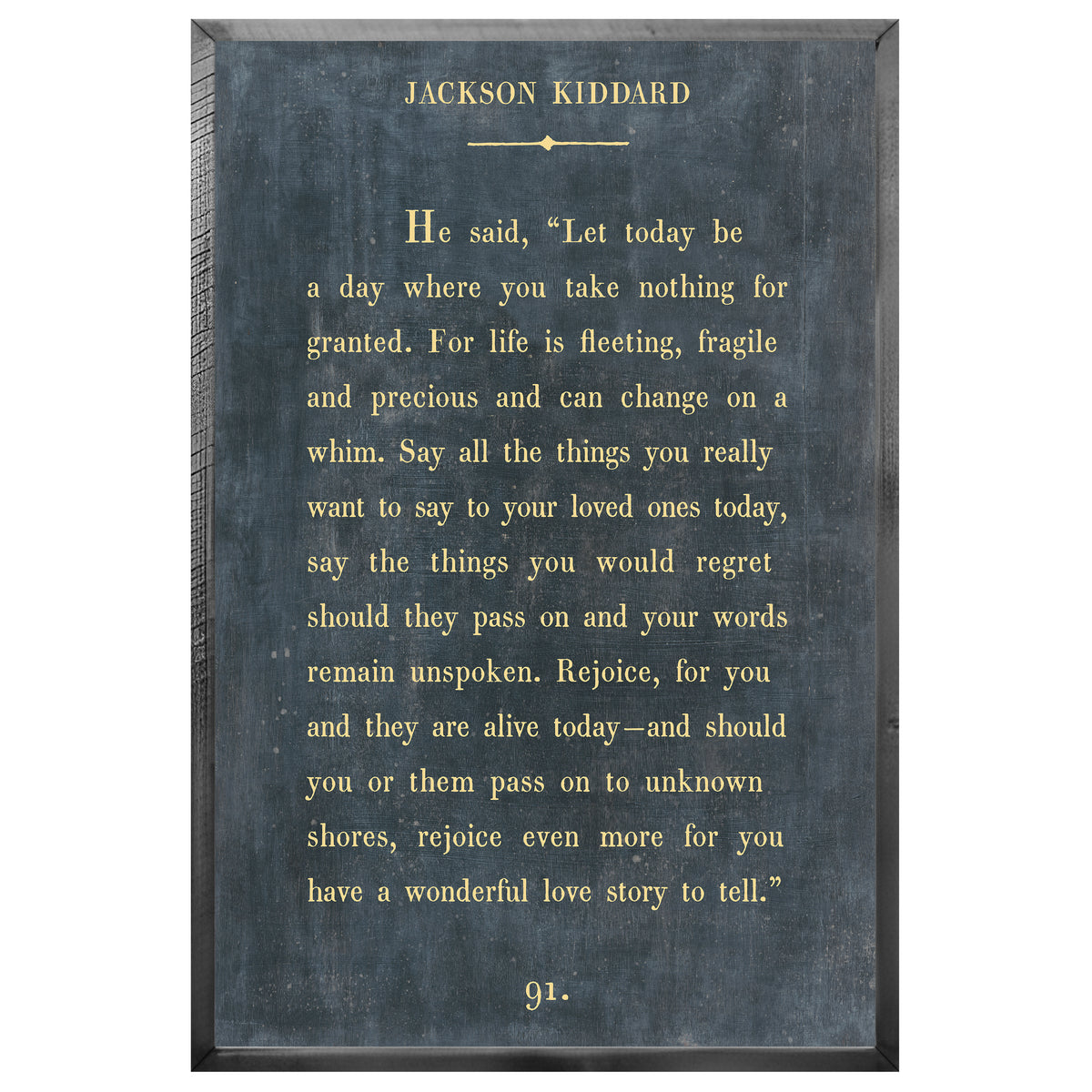 Jackson Kiddard Art Print - Grey Wood