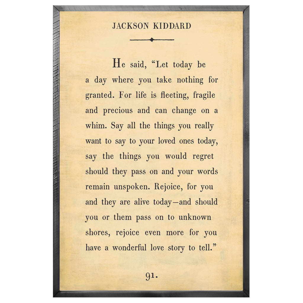 Jackson Kiddard Art Print - Grey Wood