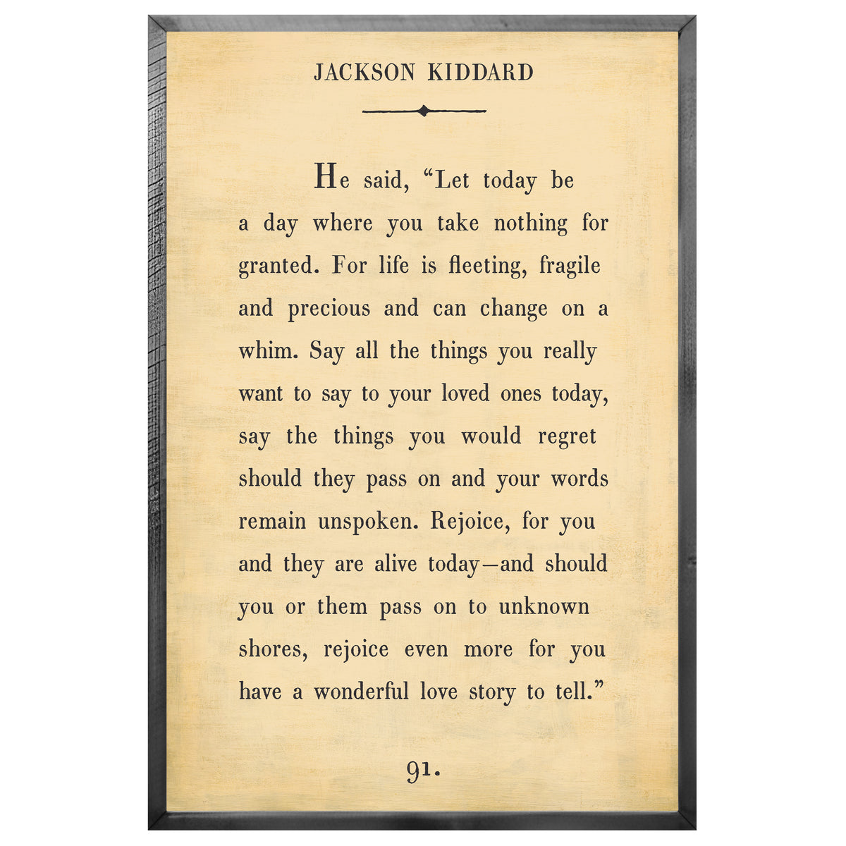 Jackson Kiddard Art Print - Grey Wood