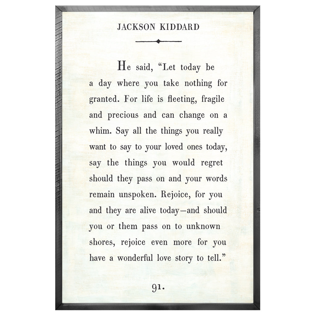 Jackson Kiddard Art Print - Grey Wood