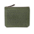 If You Laugh You Think And You Cry Canvas Zip Bag - Rosemary