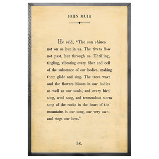 John Muir - Book Collection (Grey Wood) - Art Print