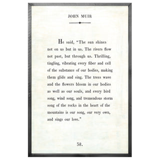 John Muir - Book Collection (Grey Wood) - Art Print