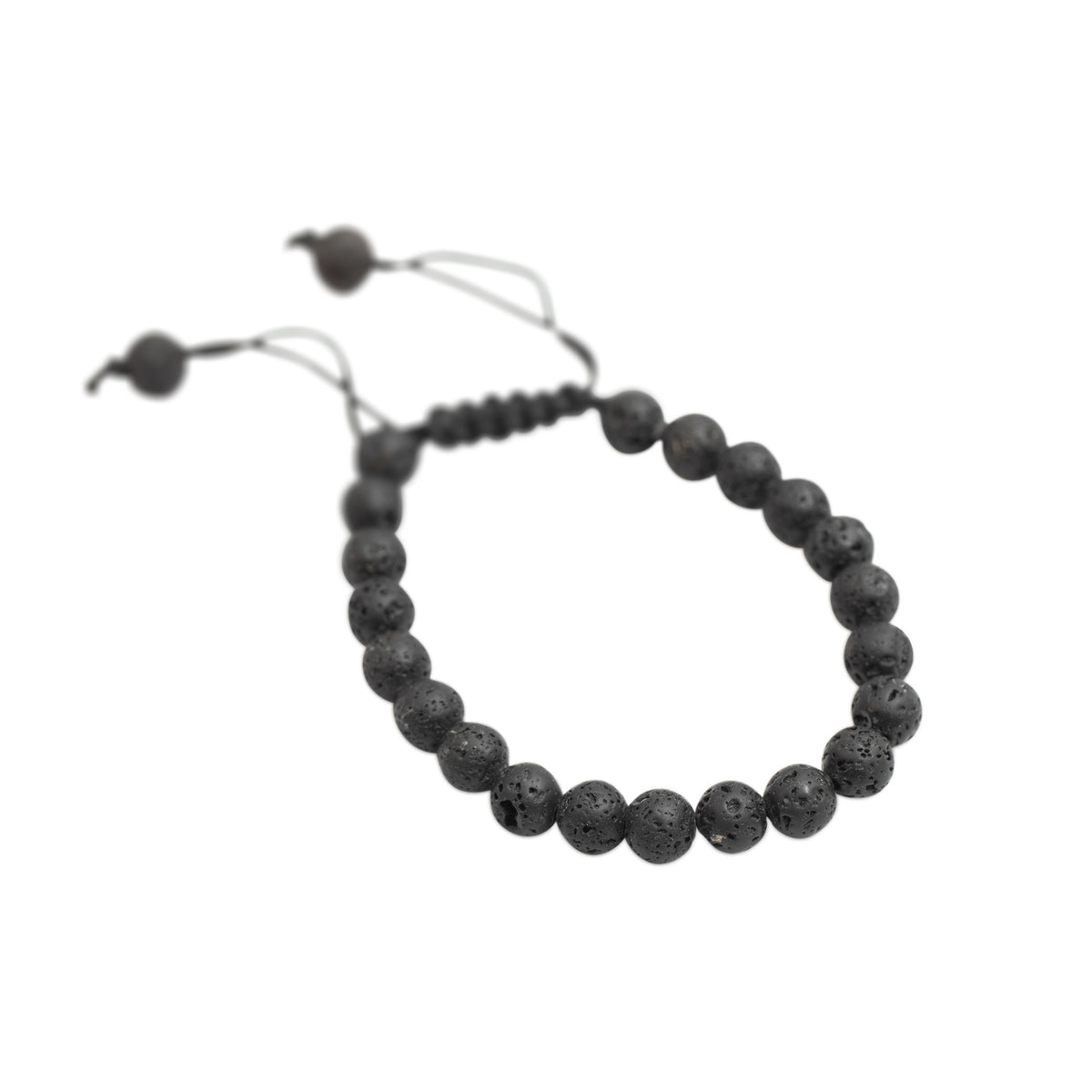 Adjustable Lava Bead Bracelet - Set of 12