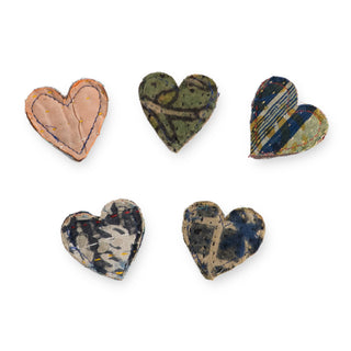 Kantha Heart Pin - Small