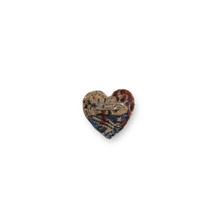 Kantha Heart Pin - Small