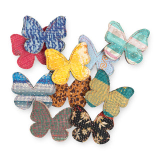 Kantha Butterfly Patch - Large