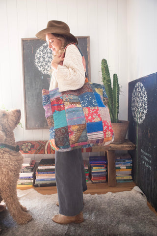 Patchwork Kantha Oversized Market Bag