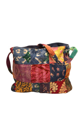 Patchwork Kantha Over the Shoulder Market Bag