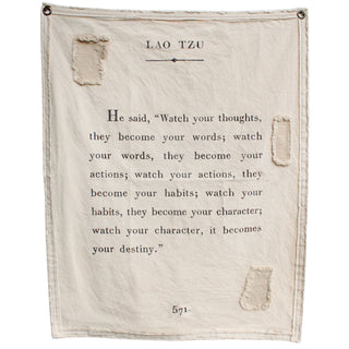 Canvas Wall Hanging - Lao Tzu - 31.5" x 40"