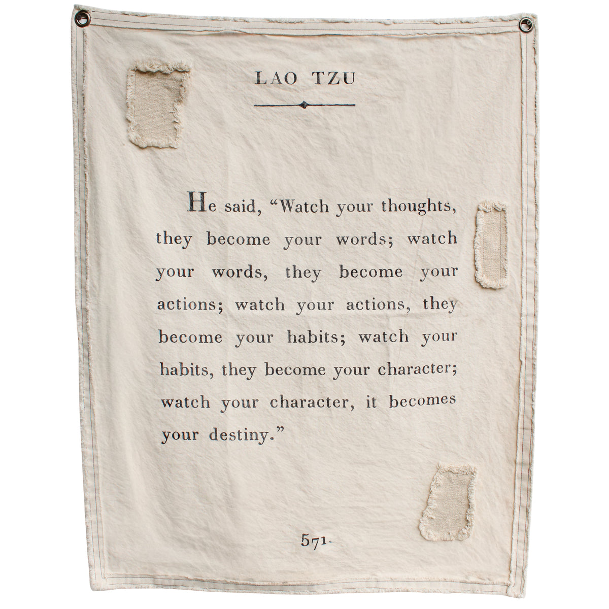 Lao Tzu Canvas Wall Tarp - 31.5x40