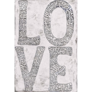 L-O-V-E in White - Art Print