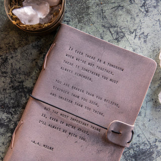 A.A. Milne Artisan Leather Journal - Grey