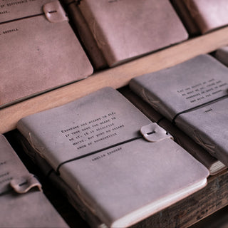 Amelia Earhart Artisan Leather Journal - Grey
