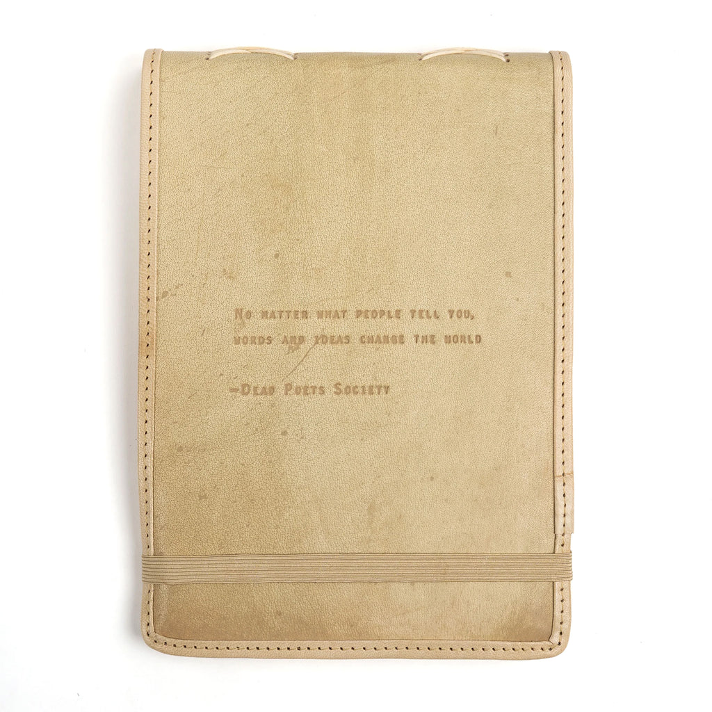 Ideas Change The World Signature Leather Journal - Honey