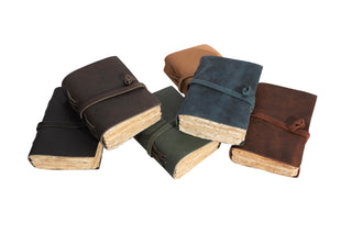 2nd Edition Mini Leather Wrap Journals - Assorted Set of 12