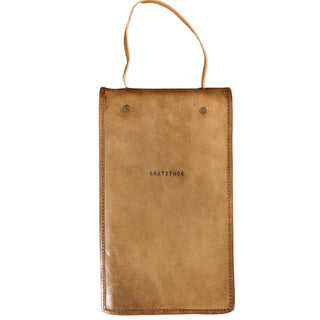 Gratitude Leather Hanging Journal