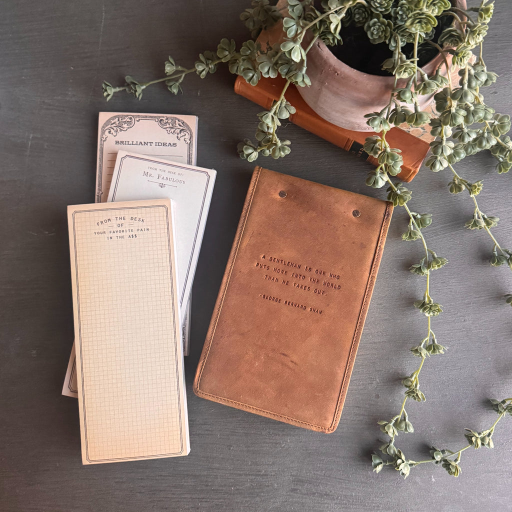 A Gentleman Is One Signature Leather Desk Journal