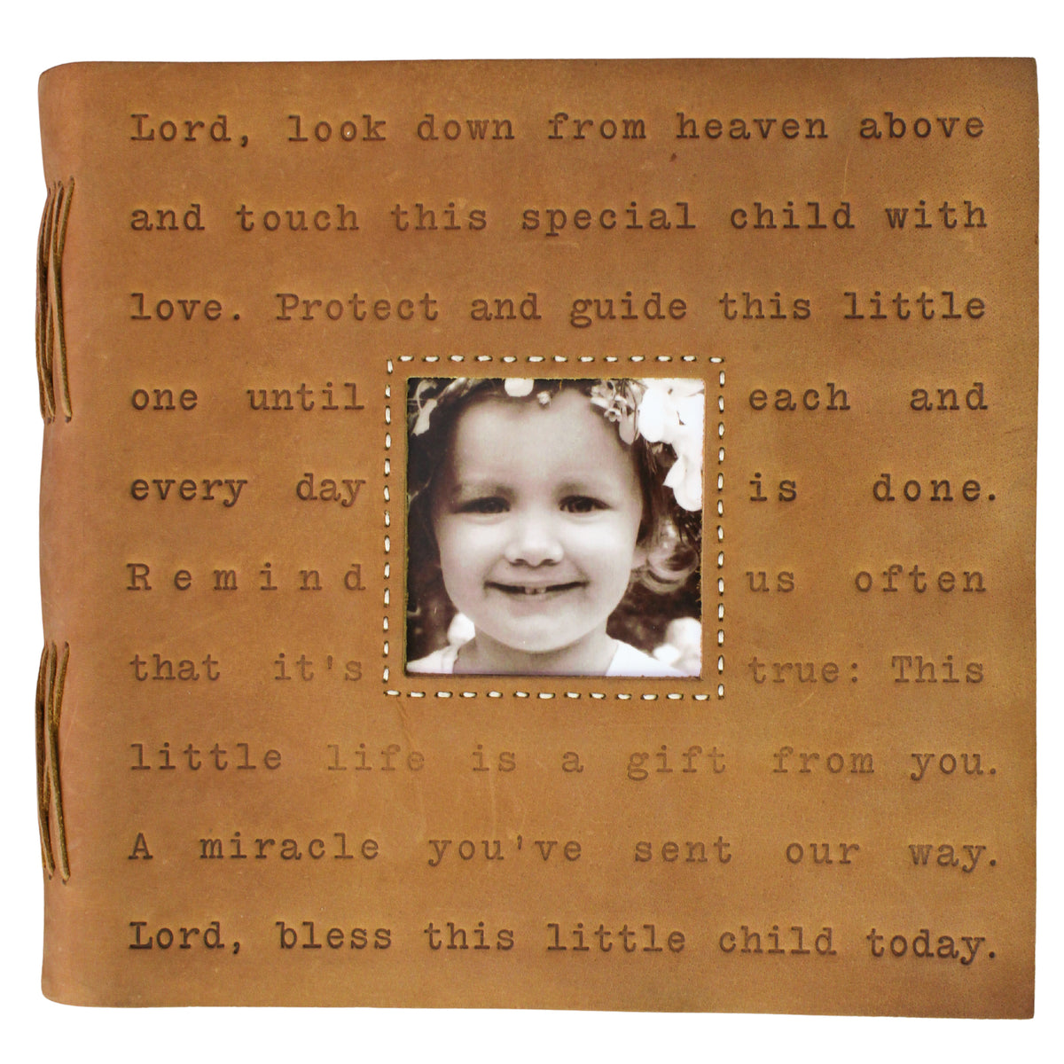 Lord Look Down Leather Photo Keeper 12x12 - Fawn