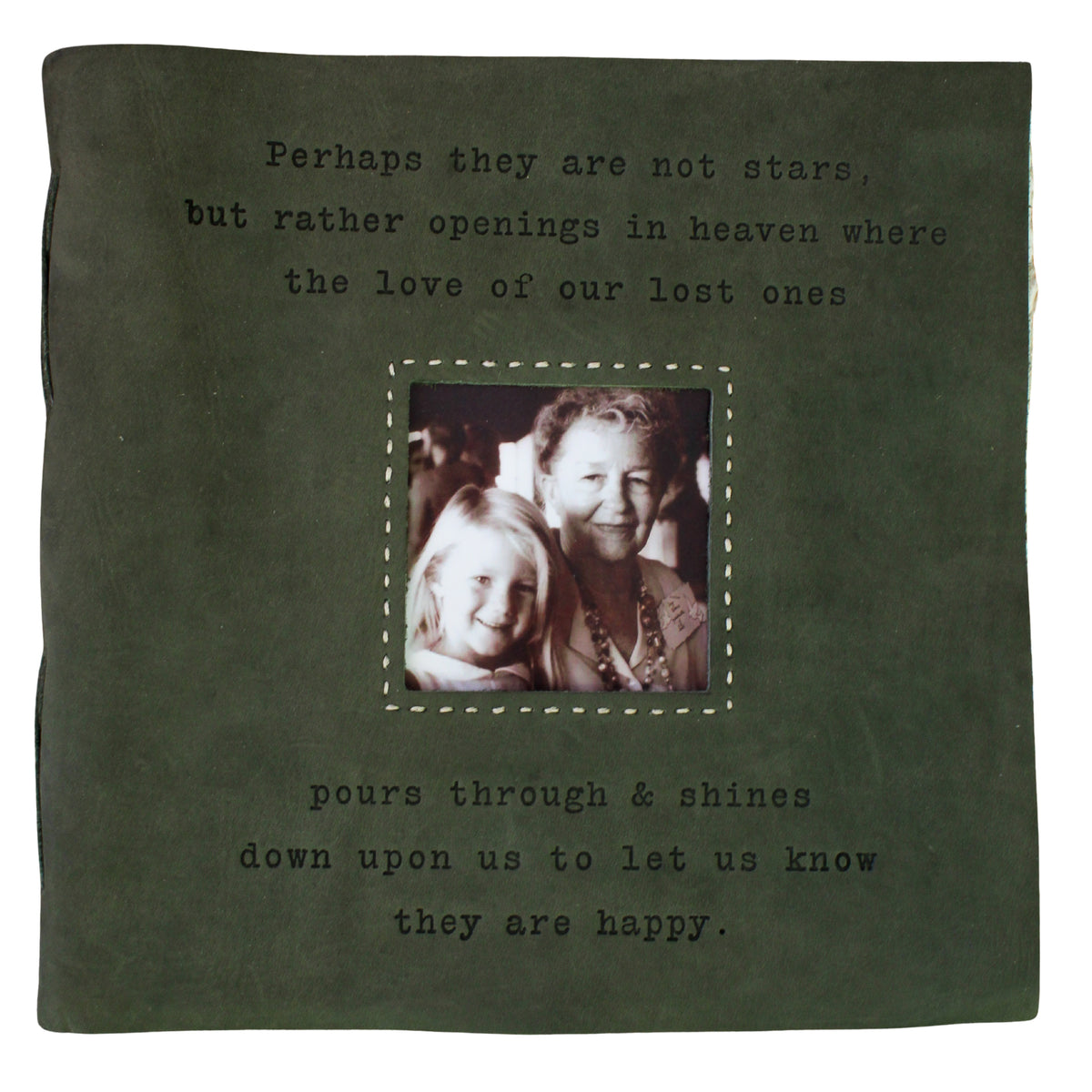 Perhaps They Are Not Stars Leather Photo Keeper 12x12 - Moss
