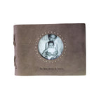 To The Moon And Back Leather Photo Keeper 6x8 - Slate