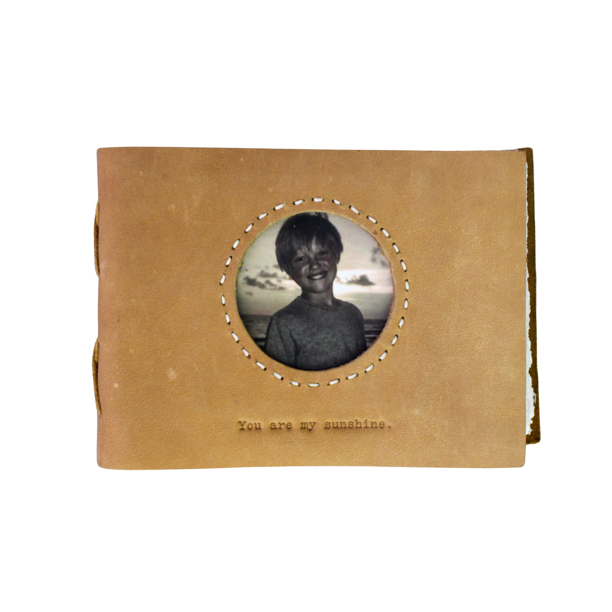 You Are My Sunshine Leather Photo Keeper 6x8 - Fawn